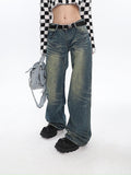 Stetnode back to school spring outfit Lainey Washed Denim Straight Leg Jeans Pants