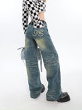 Stetnode back to school spring outfit Lainey Washed Denim Straight Leg Jeans Pants