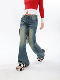 Stetnode back to school spring outfit Lainey Washed Denim Straight Leg Jeans Pants