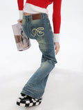 Stetnode back to school spring outfit Lainey Washed Denim Straight Leg Jeans Pants