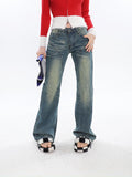 Stetnode back to school spring outfit Lainey Washed Denim Straight Leg Jeans Pants