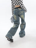 Stetnode back to school spring outfit Lainey Washed Denim Straight Leg Jeans Pants