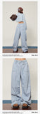 Stetnode back to school spring outfit Sienna Baby Blue Denim Straight Leg High Waisted Jeans Pants