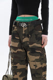 Stetnode back to school spring outfit Alissa Army Green Camouflage Straight Leg High Waist Cargo Pants