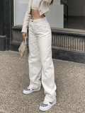 Stetnode Women jeans y2k Jean boyfriend blanc délavé