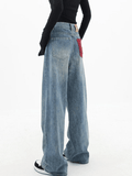 Stetnode Women jeans y2k Jean boyfriend vintage contrasté années 90