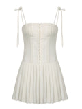 Stetnode summer dress spring outfit Jersey Pleated Mini Dress