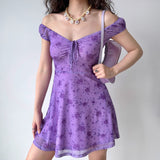 Stetnode Purple Rose A-line Dress ~