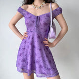 Stetnode Purple Rose A-line Dress ~