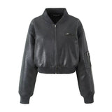 Stetnode Isa Leather Bomber Jacket