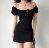 Stetnode Alix Black Puff Dress ~