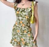 Stetnode Sweet Tangerine Ruffle Dress