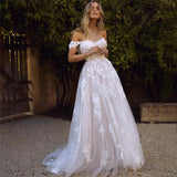 cybergoth dress to impress Wedding Dress 2024 Summer Women Lace Applique Sweetheart off Shoulder Backless Princess Bridal Party off Shoulder Wedding Dress