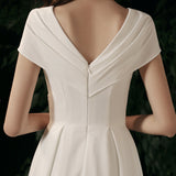 outfit White Evening Dress 2024 New Elegant Host Light Luxury French Registration Socialite Banquet Dress