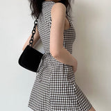 Stetnode Vintage Film Houndstooth Dress ~