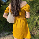 Stetnode Puff Sleeve Picnic Dress