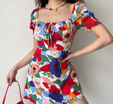 Stetnode Fleur Art Puff Dress