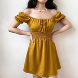 Stetnode Puff Sleeve Picnic Dress