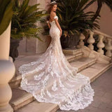 dress to impress divine being Fishtail Trailing Outdoor Light Wedding Dress Lace Slimming Bridal Main Wedding Dress 2024 New Wedding Fairy Wedding Dress