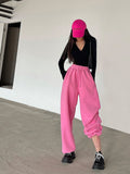 Stetnode back to school spring outfit Kayle Solid Color High Waist Warm Sweatpants