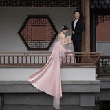 outfit New Studio Photography Theme Clothing Retro Outdoor Garden Style New Chinese Pink Couple Trailing Wedding Dress