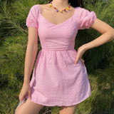 Stetnode Delilah Gingham Puff Dress ~