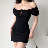 Stetnode Alix Black Puff Dress ~