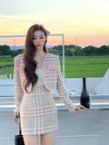 Stetnode Etoile Plaid Tweed Dress ~