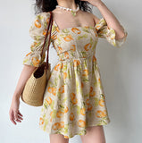 Stetnode Sweet Clementine A-Line Dress ~