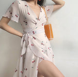 Stetnode 60s Style Cherry Wrap Dress