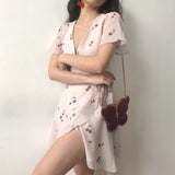 Stetnode 60s Style Cherry Wrap Dress