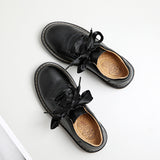 Foot Beauty Power Japanese Style Leather Shoes Women's Preppy Style New Retro Lace-up Dress JK Uniform Shoes