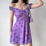 Stetnode Purple Rose A-line Dress ~