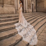 dress to impress divine being Wedding Dress 2024 Summer New off-Shoulder Wedding Dress Large Skirt Water Soluble Lace Trailing Wedding Dress