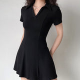 Stetnode Chic Touch Collar Dress ~