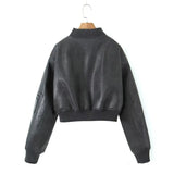 Stetnode Isa Leather Bomber Jacket