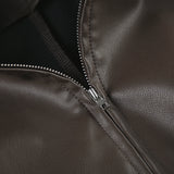 Stetnode Harper Faux Leather Track Jacket