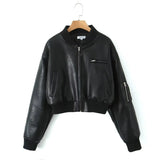 Stetnode Isa Leather Bomber Jacket