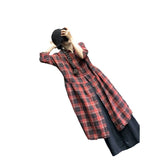 outfit inspo fall Chubby Girl plus Size Women's Clothing 2024 New Dress Fashionable Casual All-Match Plaid Shirt Dress Slimming