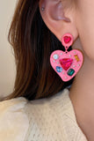 Stetnode Pink Colorful Rhinestone Earrings