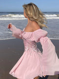 Stetnode summer dress spring outfit Princess Satin Corset Mini Dress