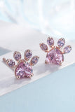 Stetnode Rhinestone Footprint Shape Earrings