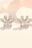 Stetnode Rhinestone Footprint Shape Earrings