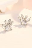 Stetnode Rhinestone Footprint Shape Earrings