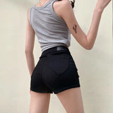 Stetnode Sexy High Waist Slim Denim Shorts Women 2024 Summer Butt Lift Casual Shorts Woman Streetwear Elastic Short Pants Female