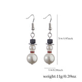 Stetnode Creative Crystal Christmas Tree Earrings for Women Fashion White Snowman Drop Earring Girls Festival Party Jewelry Accessories