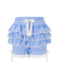 Stetnode Women Lace Ruffle Shorts Kawaii Lolita Bloomers Layered Boxer Shorts Cute Pumpkin Pants Boy Shorts Bottoms