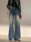 Stetnode Y2k Blue Flare Jeans for Woman Vintage Wide Leg Denim Pants Female Full Length Baggy Pantalones Vaqueros Mujer Spring