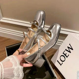 Stetnode silver heels Mary Jane Shoes Women's Shoes Women Thick Heels Buckle Lolita Shoes School Uniform Student Girls Leather Shoe