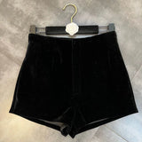 Stetnode Velvet Women Hot Shorts Autumn Winter High Waist Slim Black Shorts Women Hot Girls Fashion Sweet Women Short Pants